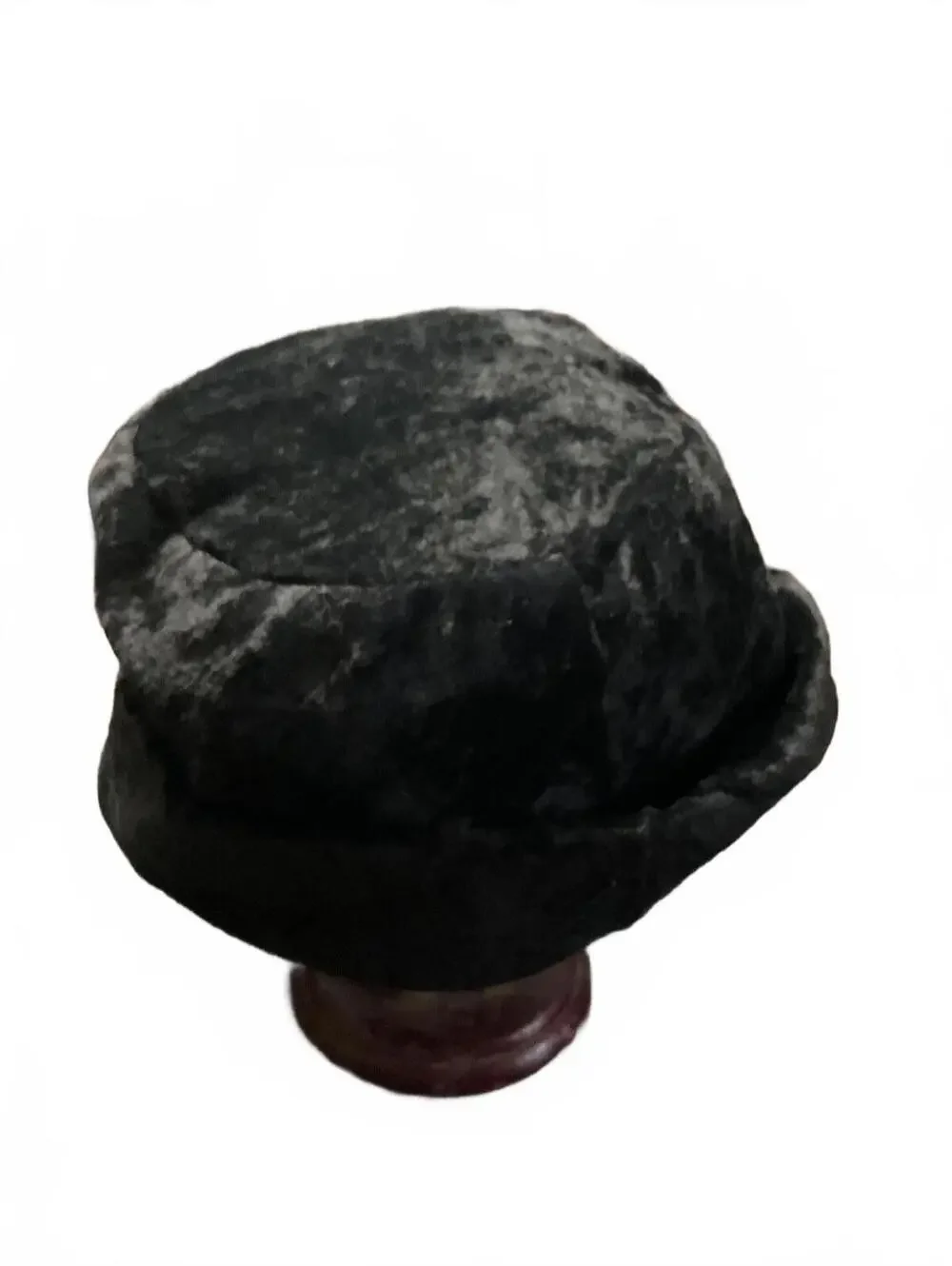 Vintage Elegant Black Velvet Women's Hat with Bow Accent